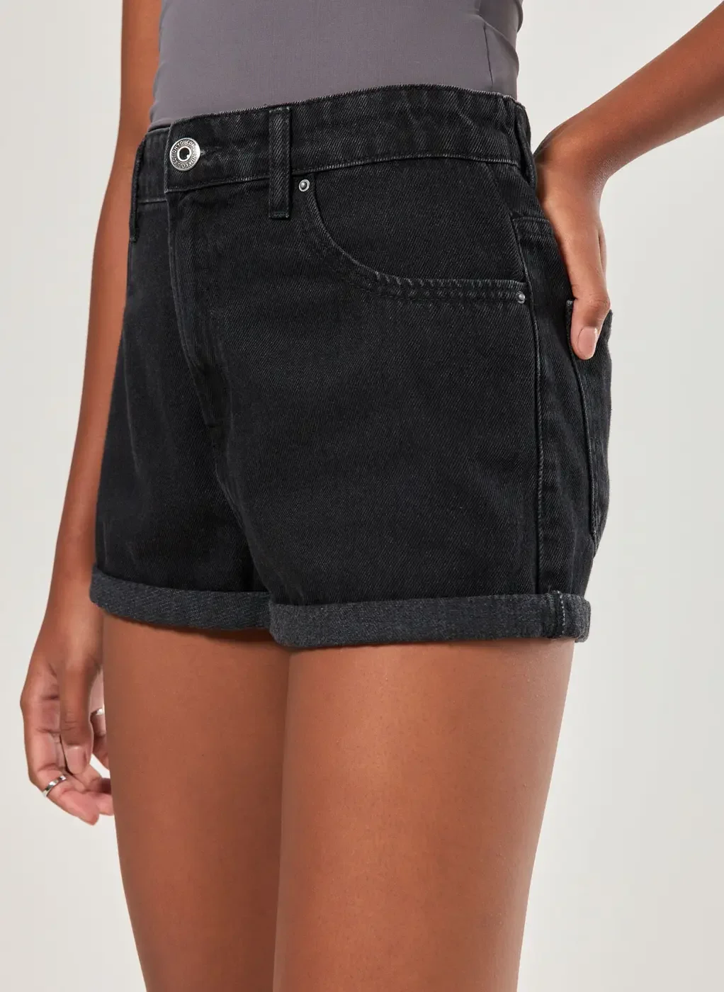 Short Jeans Mom Cintura Com Elástico