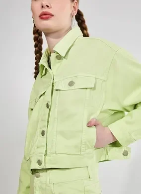 Jaqueta De Sarja Verde Lima