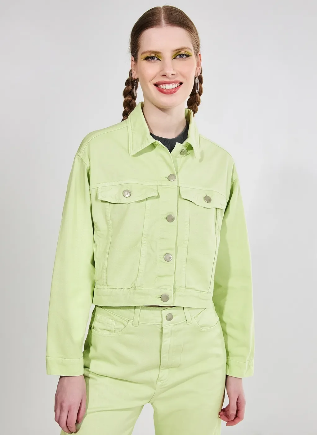 Jaqueta De Sarja Verde Lima