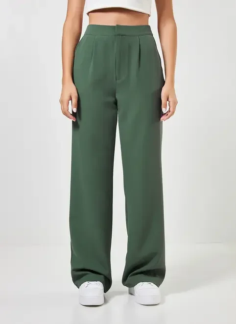 Calça Reta De Alfaiataria