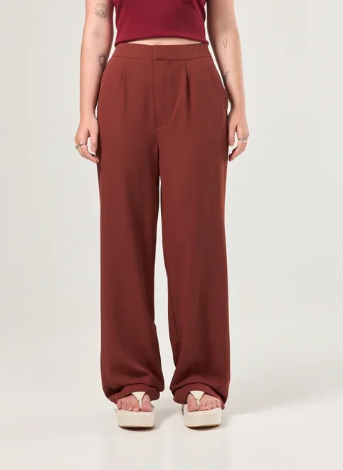 Calça Reta De Alfaiataria