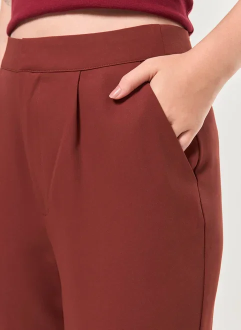 Calça Reta De Alfaiataria