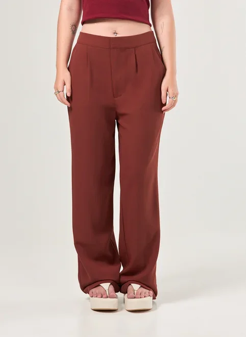 Calça Reta De Alfaiataria