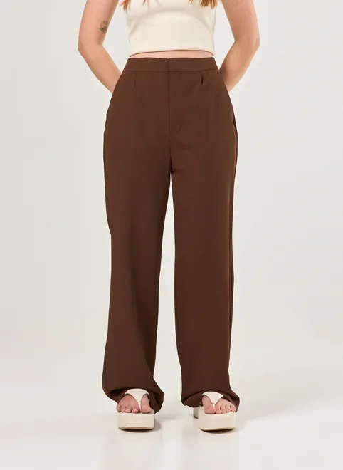 Calça Reta De Alfaiataria