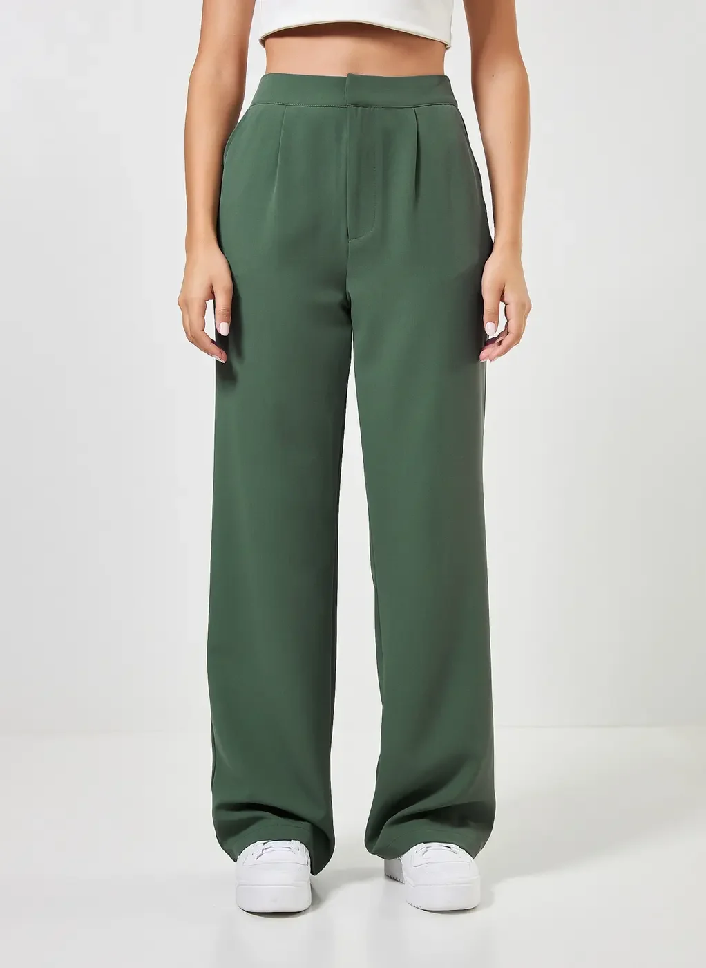 Calça Reta De Alfaiataria