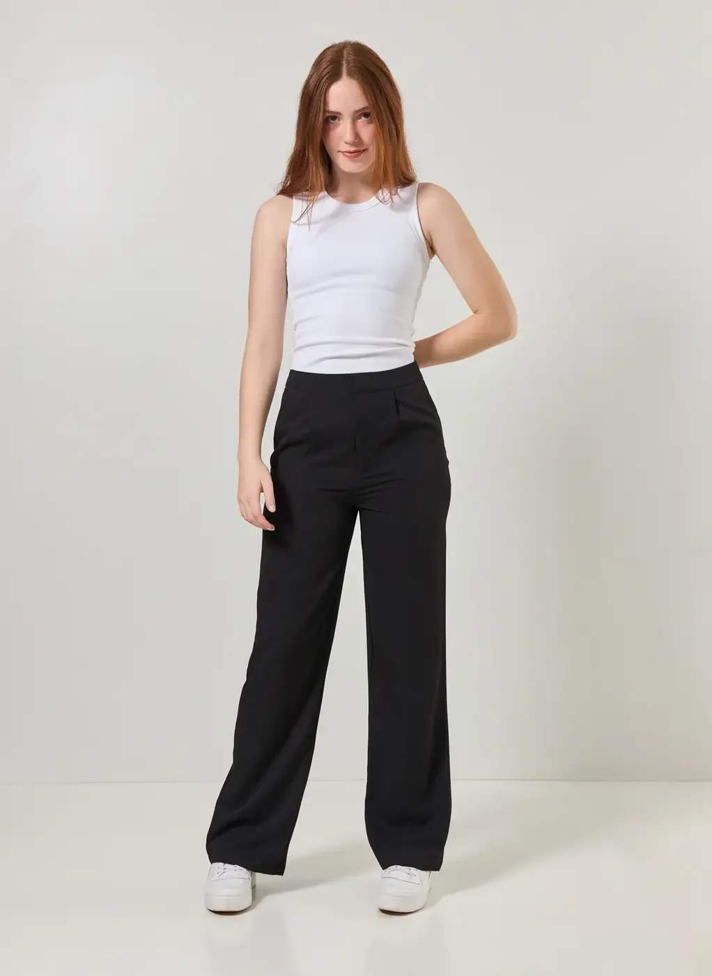 Calça Reta De Alfaiataria