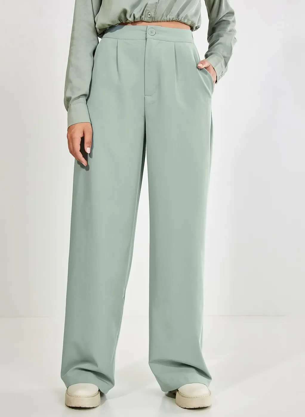 Calça De Alfaiataria Verde Seco