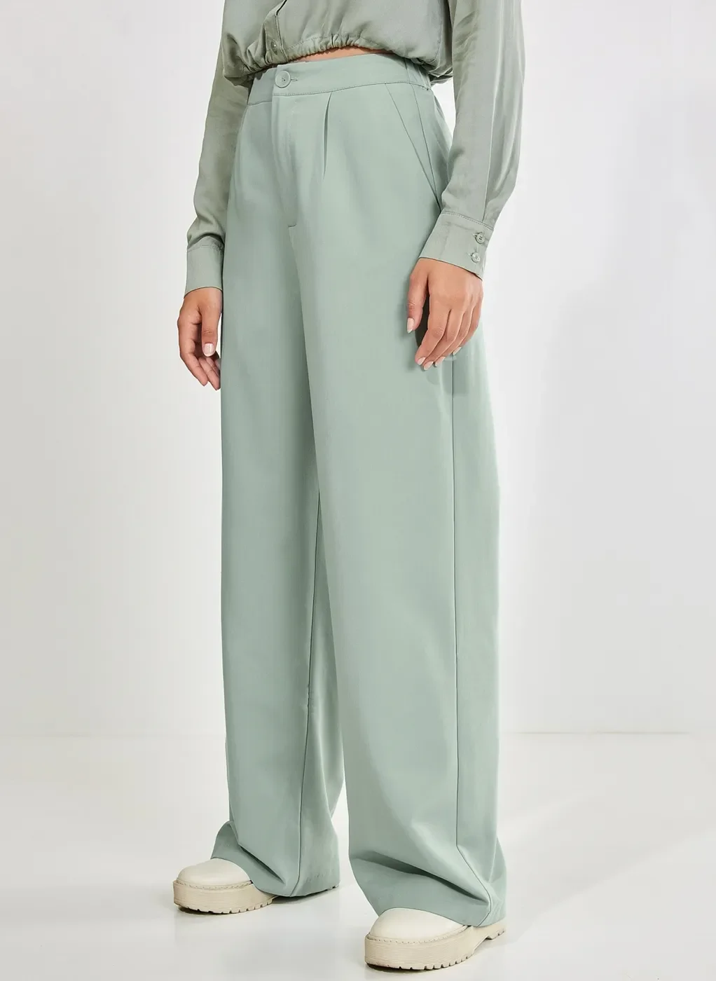 Calça De Alfaiataria Verde Seco