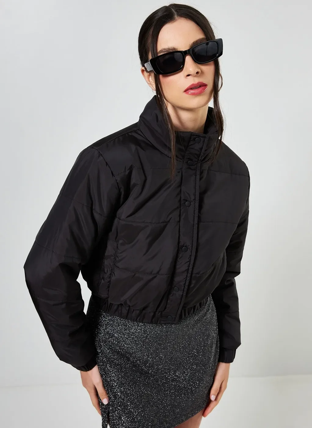 Jaqueta Puffer Cropped