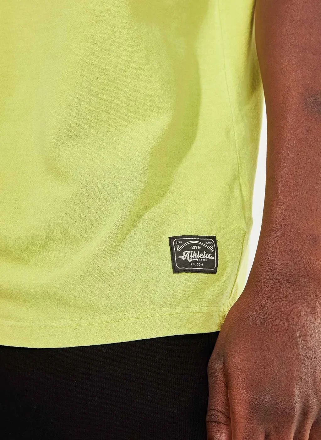 Camiseta Alongada Estonada Verde Neon