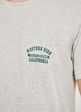 Camiseta Mescla Com Detalhe College