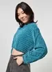 Blusa Cropped Em Tricô Trançado