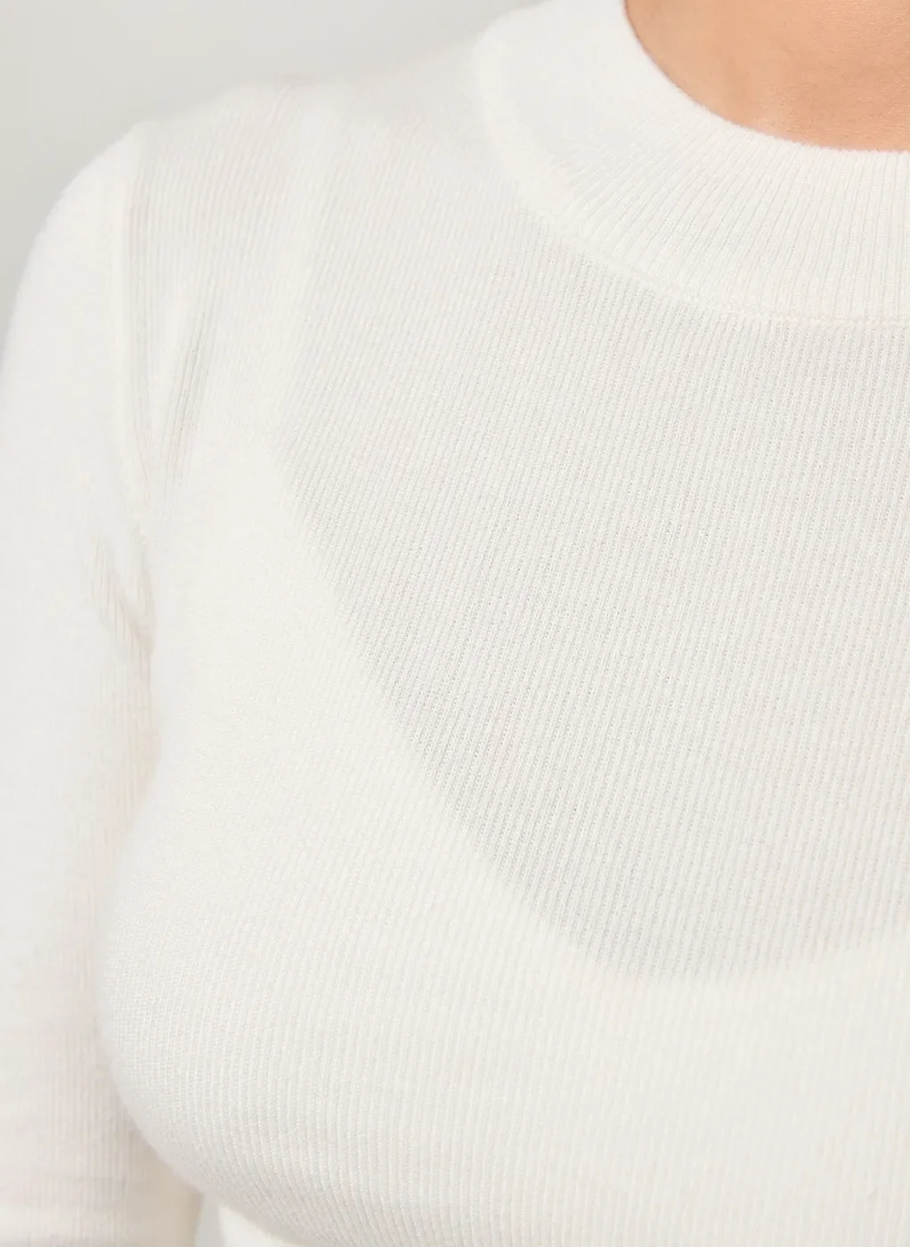 Blusa Cropped De Manga Longa Em Retilínea