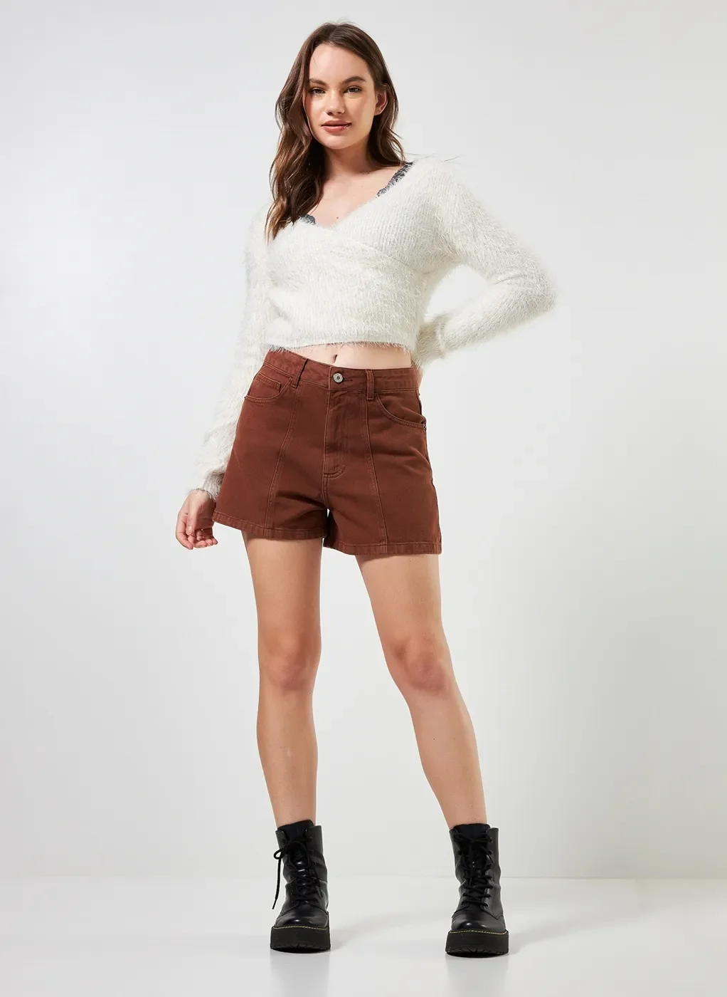 Blusa De Tricô Transpassada