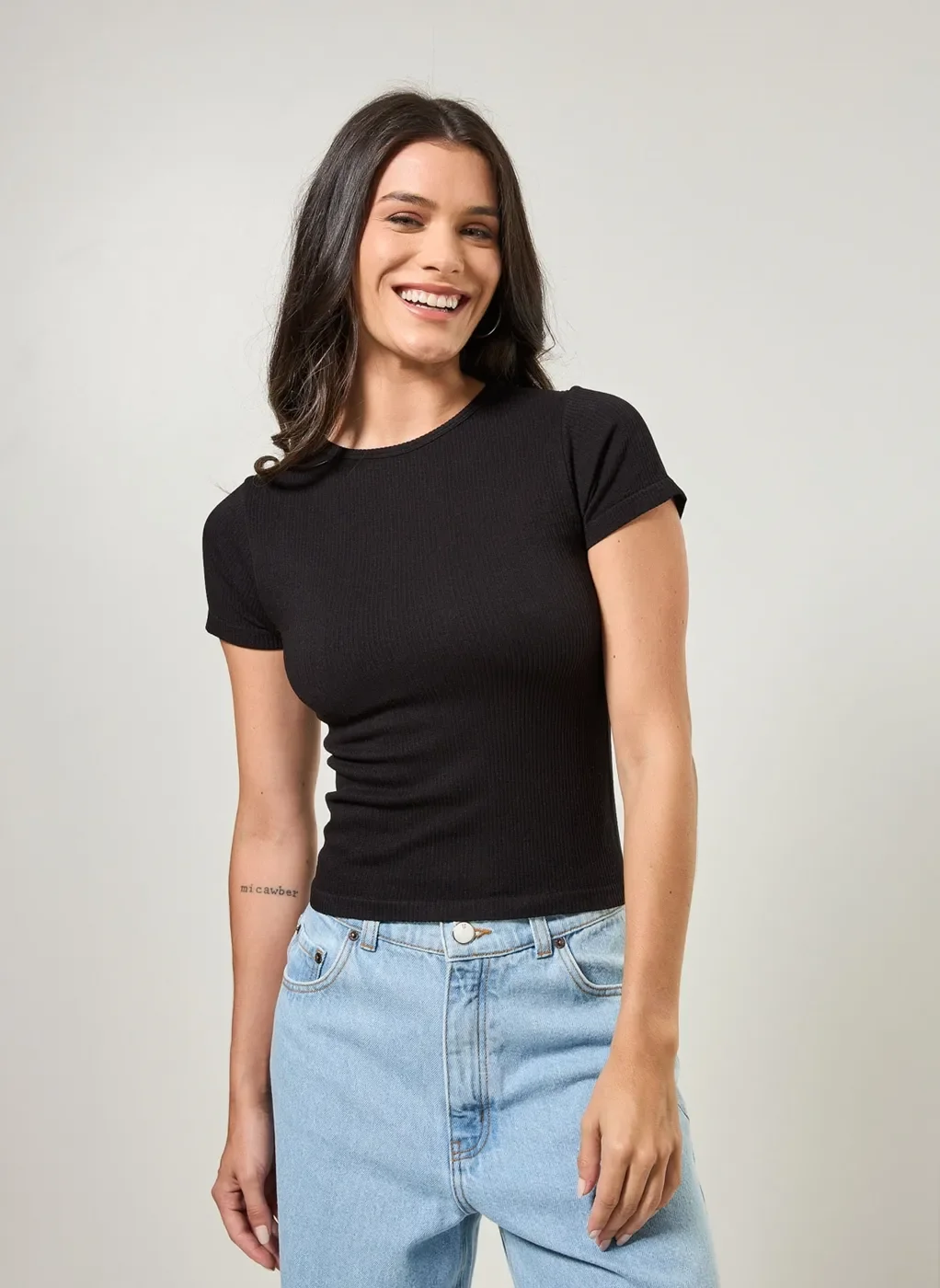 Blusa De Manga Curta Seamless