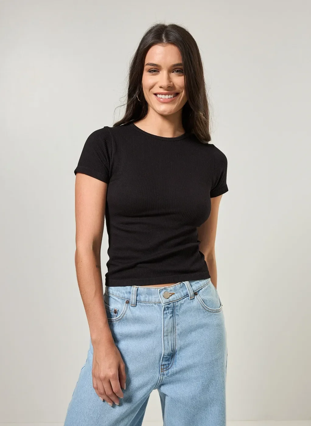 Blusa De Manga Curta Seamless