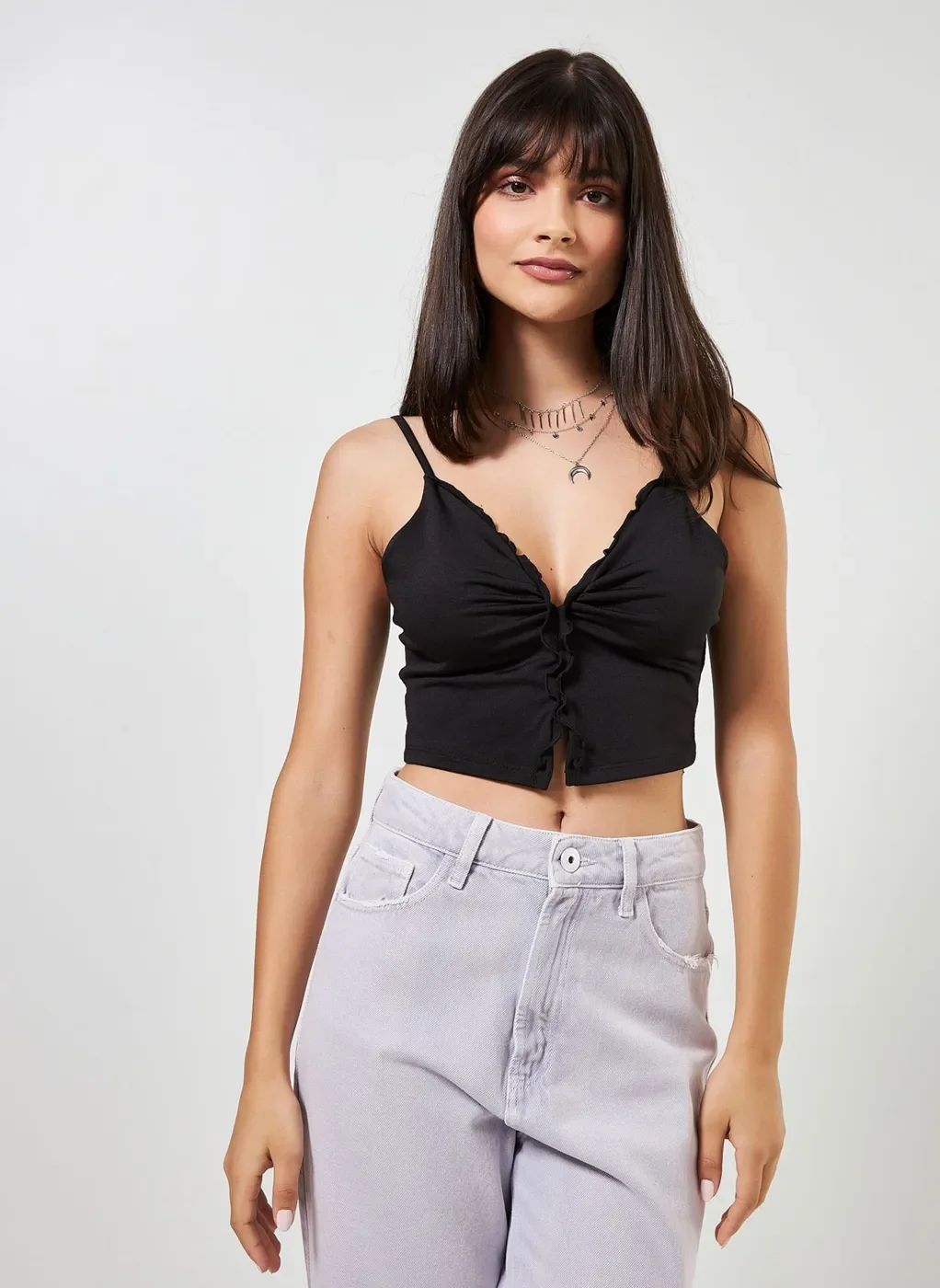 Regata Cropped Com Babados