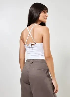 Cropped Frente Única Branco