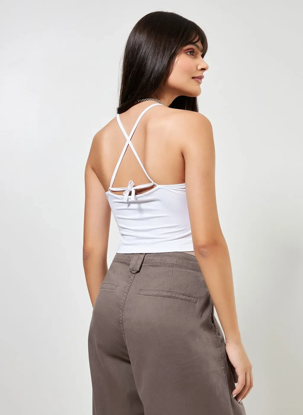 Cropped Frente Única Branco