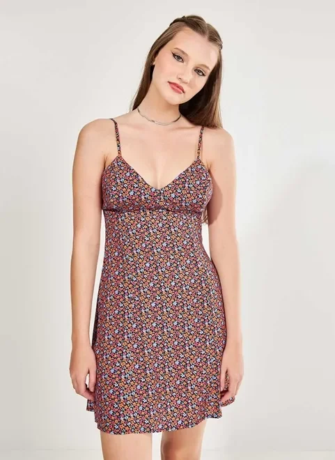 Vestido Colorido De Florzinhas