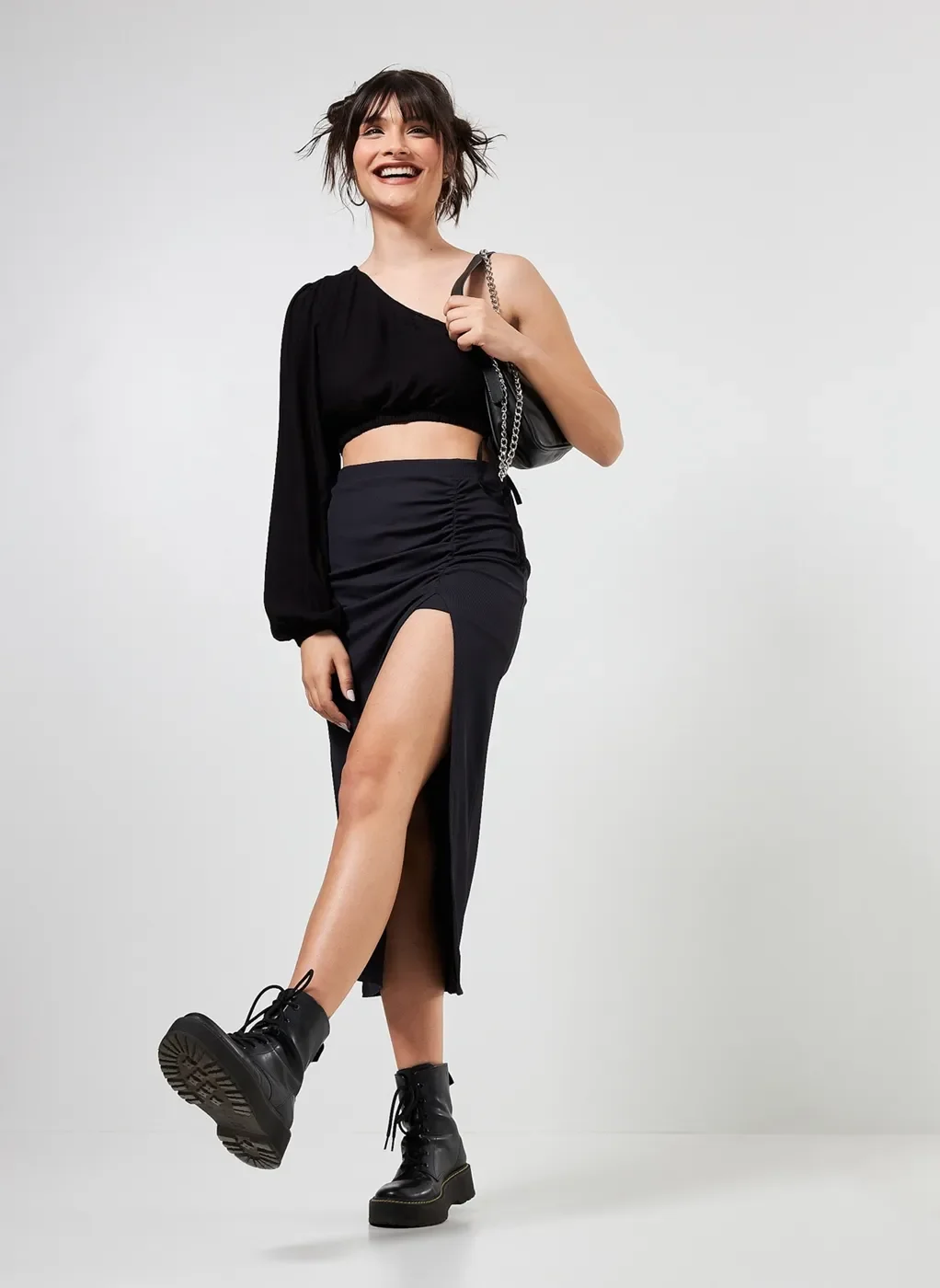 Blusa Cropped Manga Única