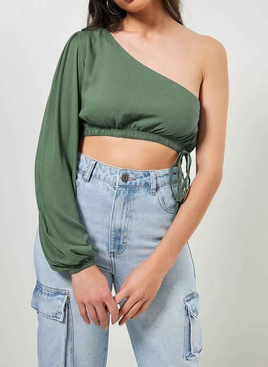 Blusa Cropped Manga Única