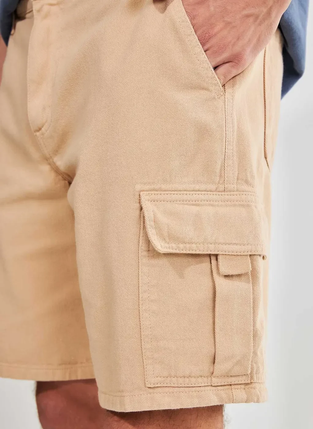 Bermuda Cargo De Sarja Caqui