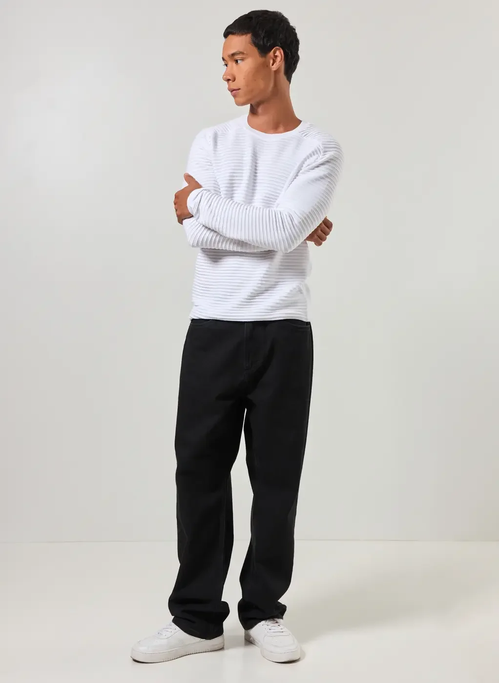 Blusão Leve Em Retilínea Texturizada