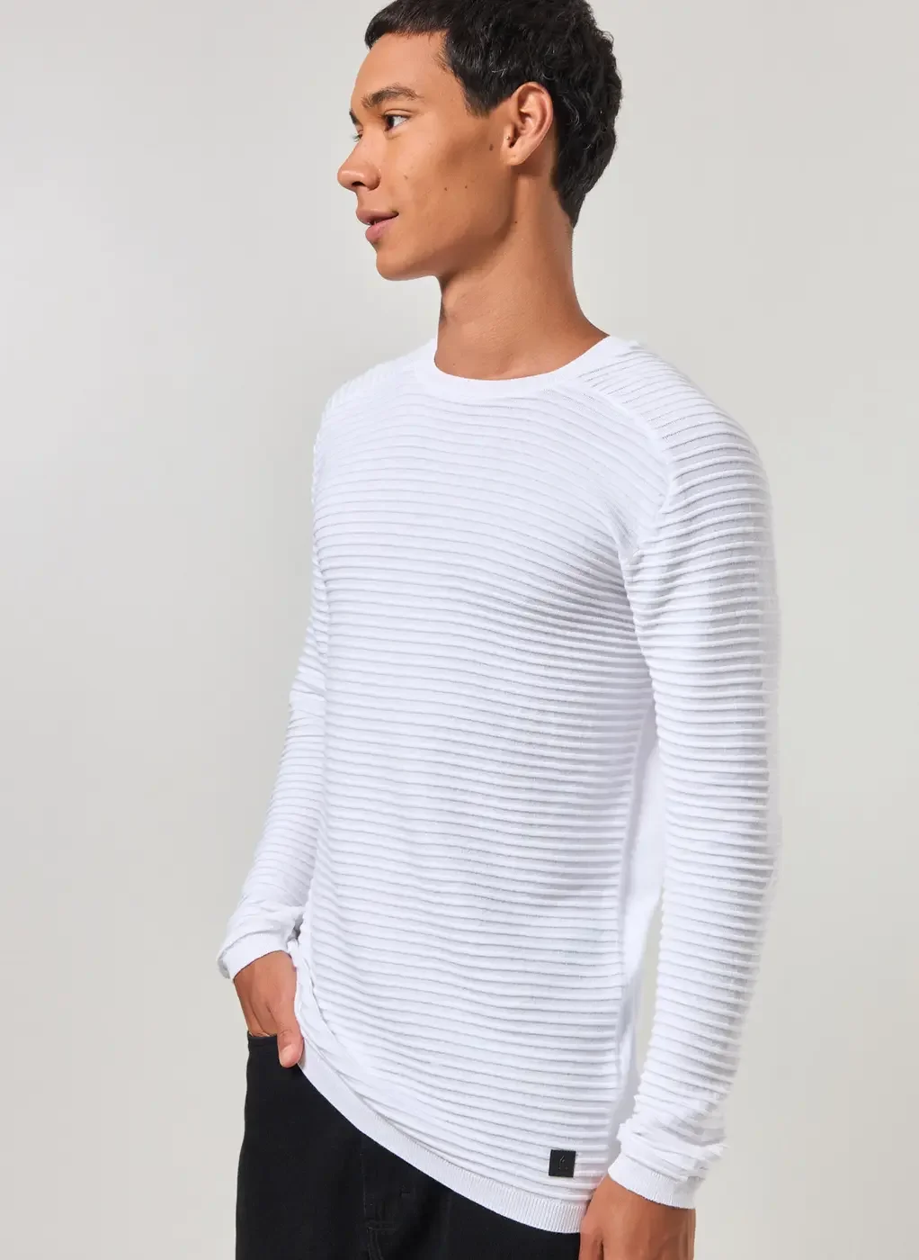 Blusão Leve Em Retilínea Texturizada