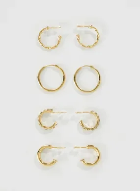 Kit Brincos 4 Argolas