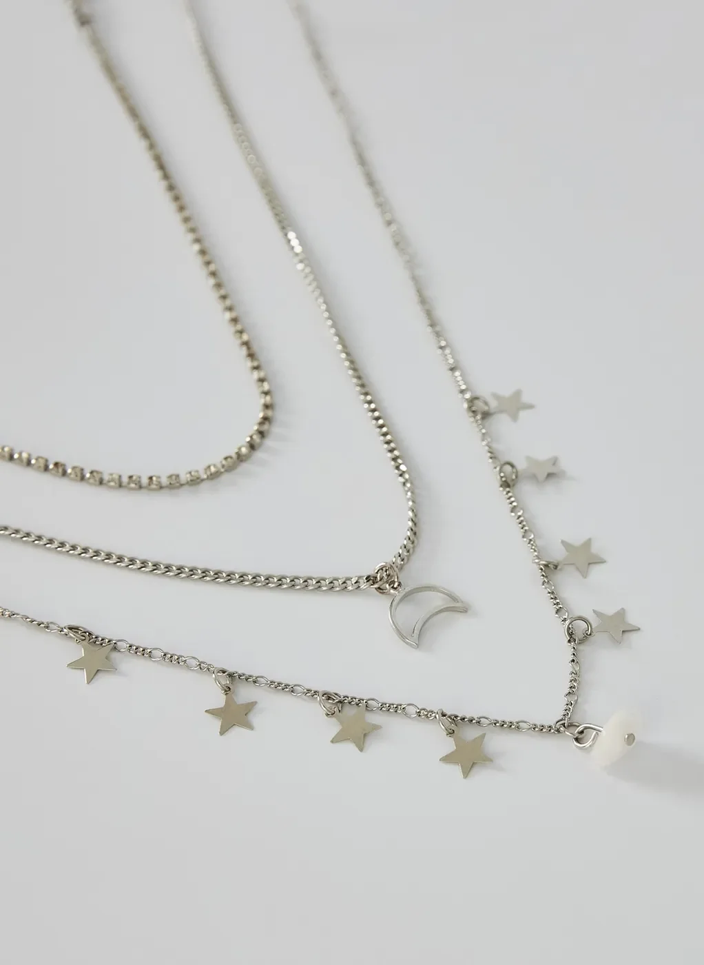 Kit Colares Strass, Estrelas e Lua