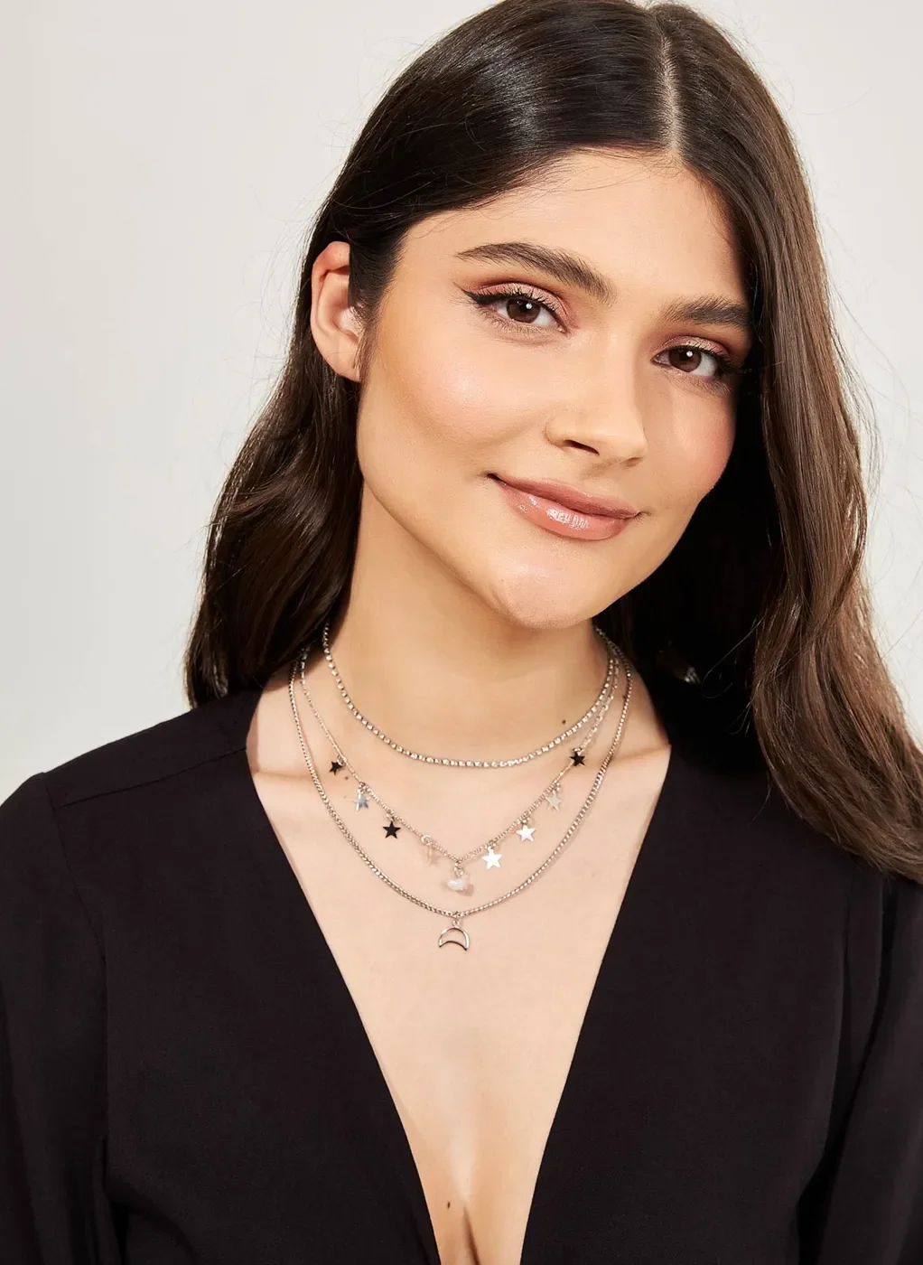 Kit Colares Strass, Estrelas e Lua