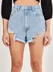 Short Jeans Claro Desfiado