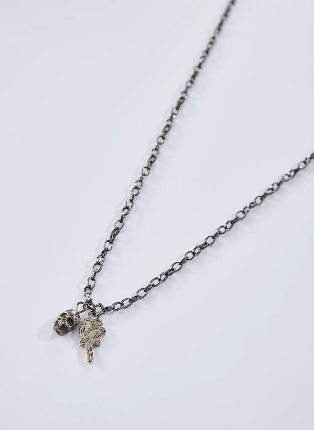 Colar Caveira e Rosa