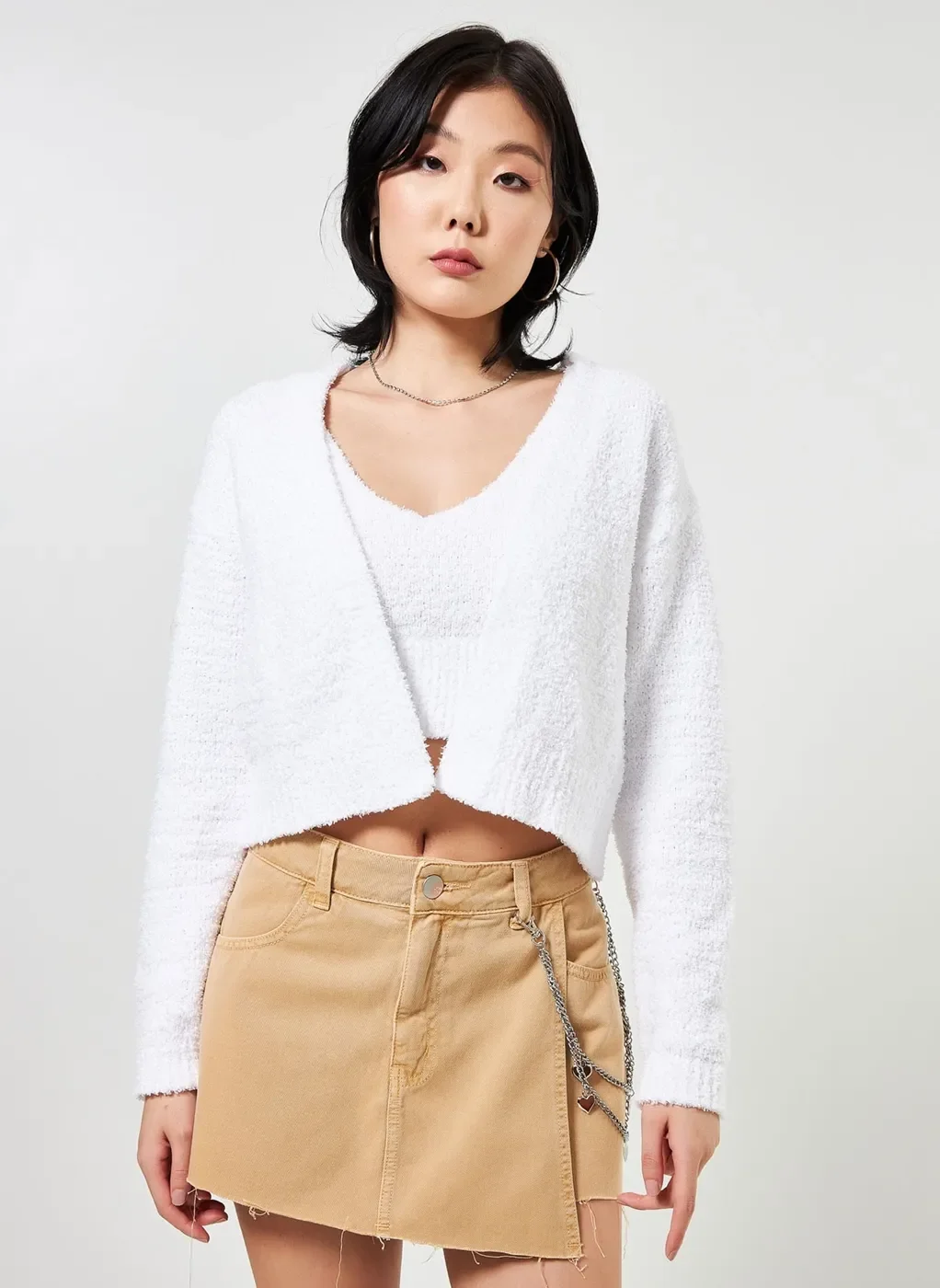 Cardigan Cropped Off-White