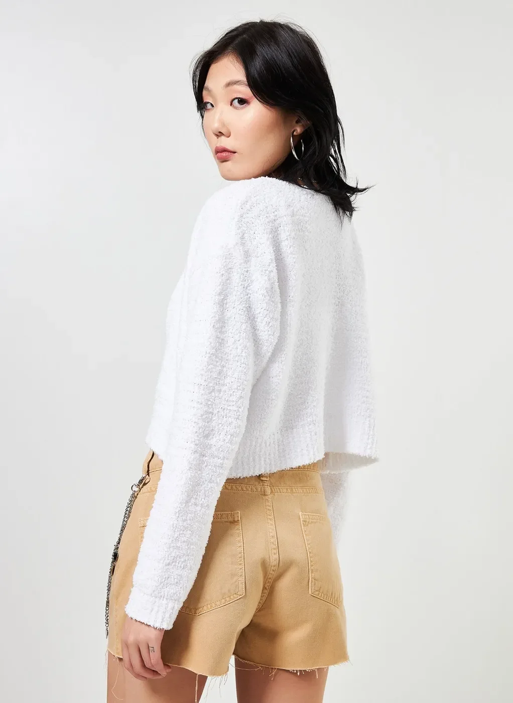 Cardigan Cropped Off-White
