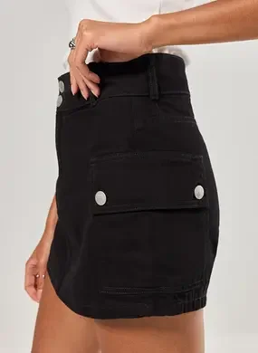 Short Saia Cargo Em Sarja