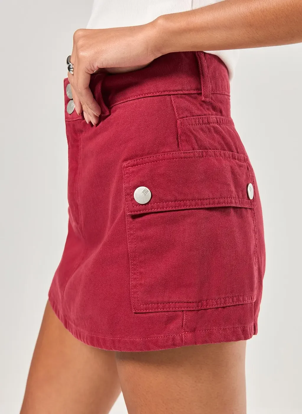 Short Saia Cargo Em Sarja