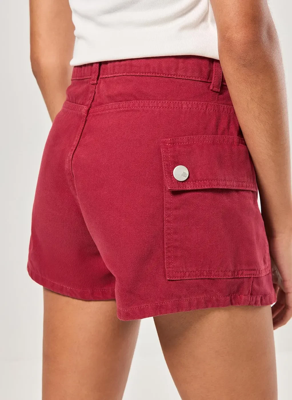 Short Saia Cargo Em Sarja