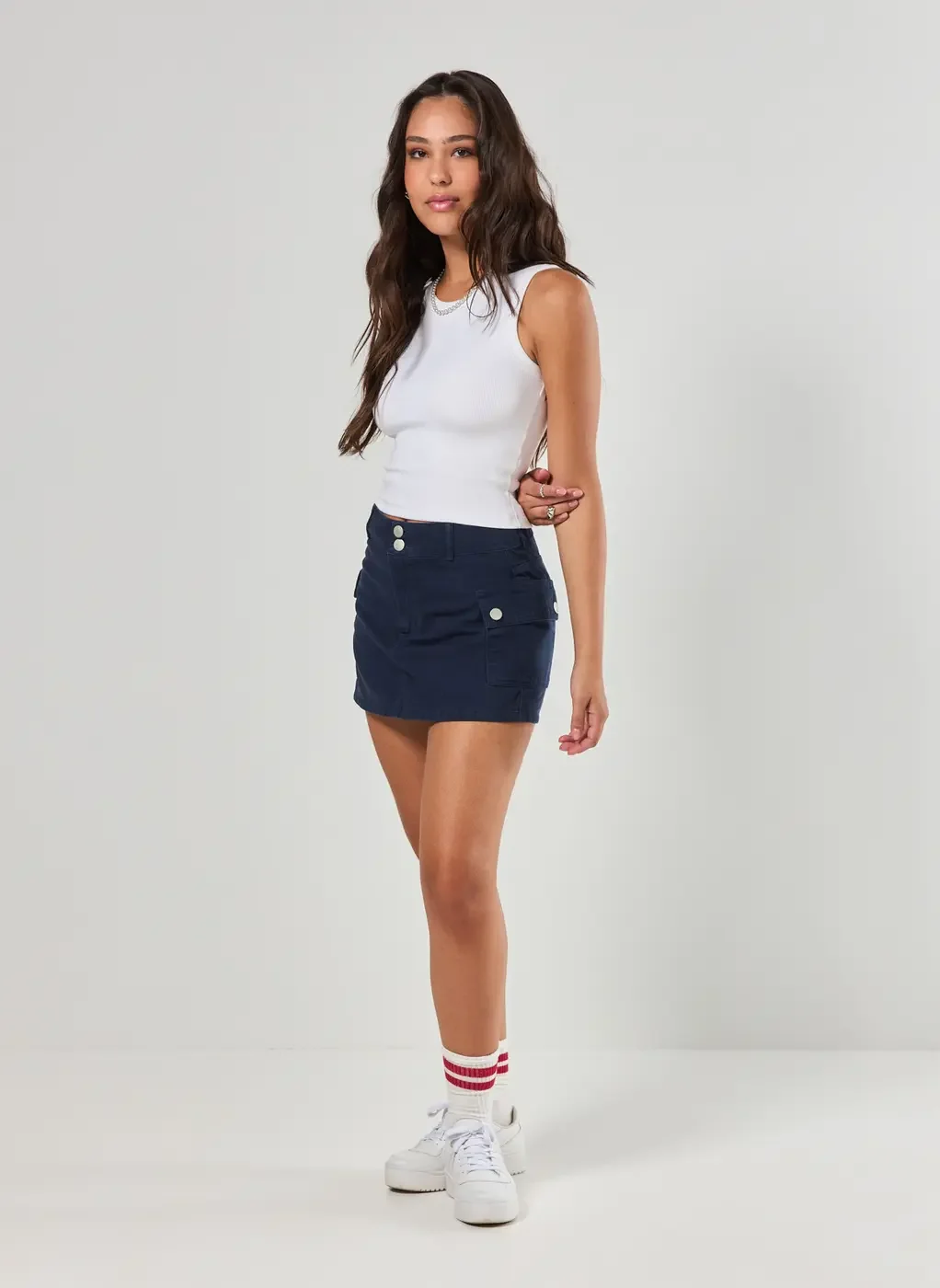 Short Saia Cargo Em Sarja