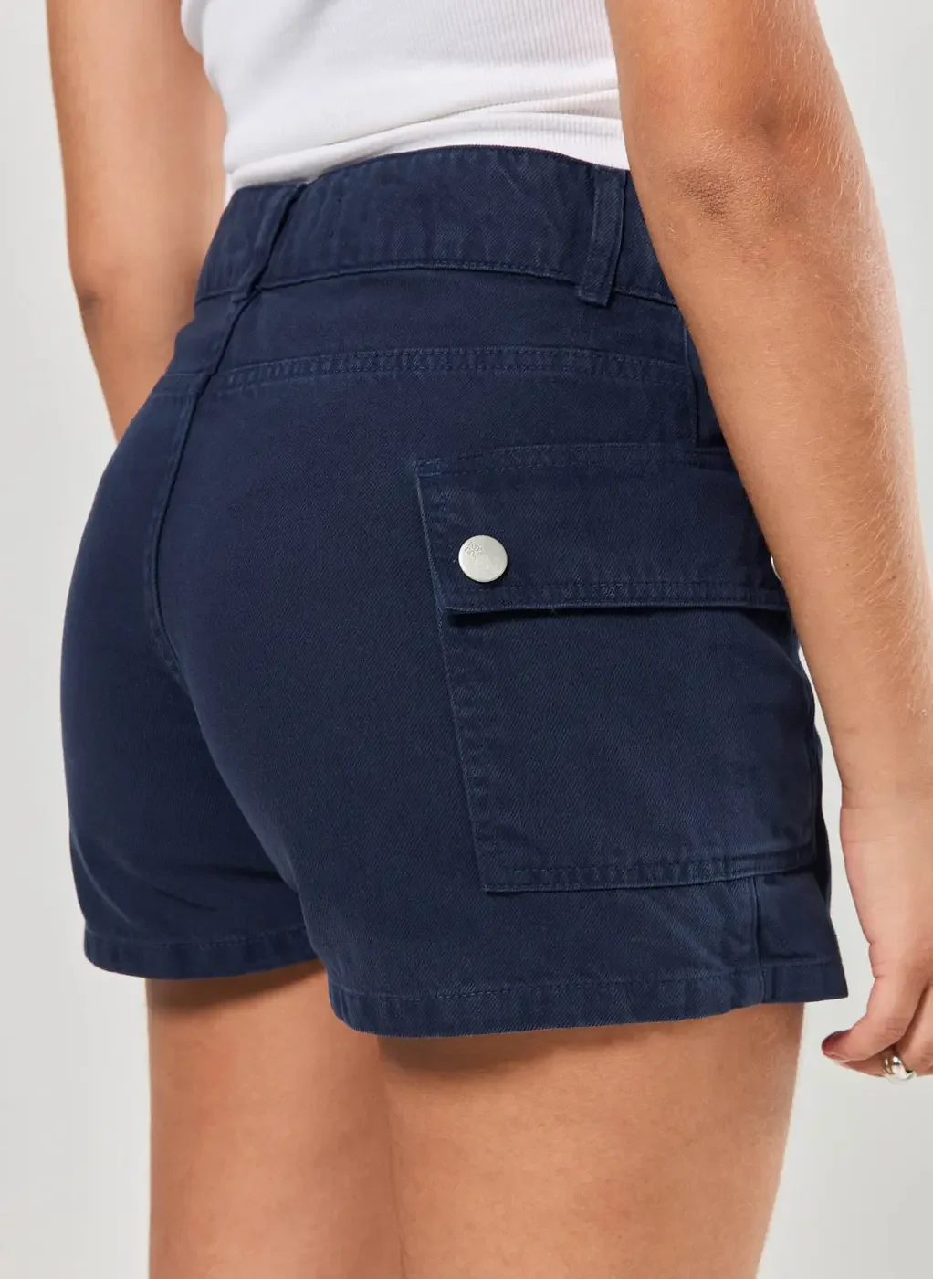 Short Saia Cargo Em Sarja