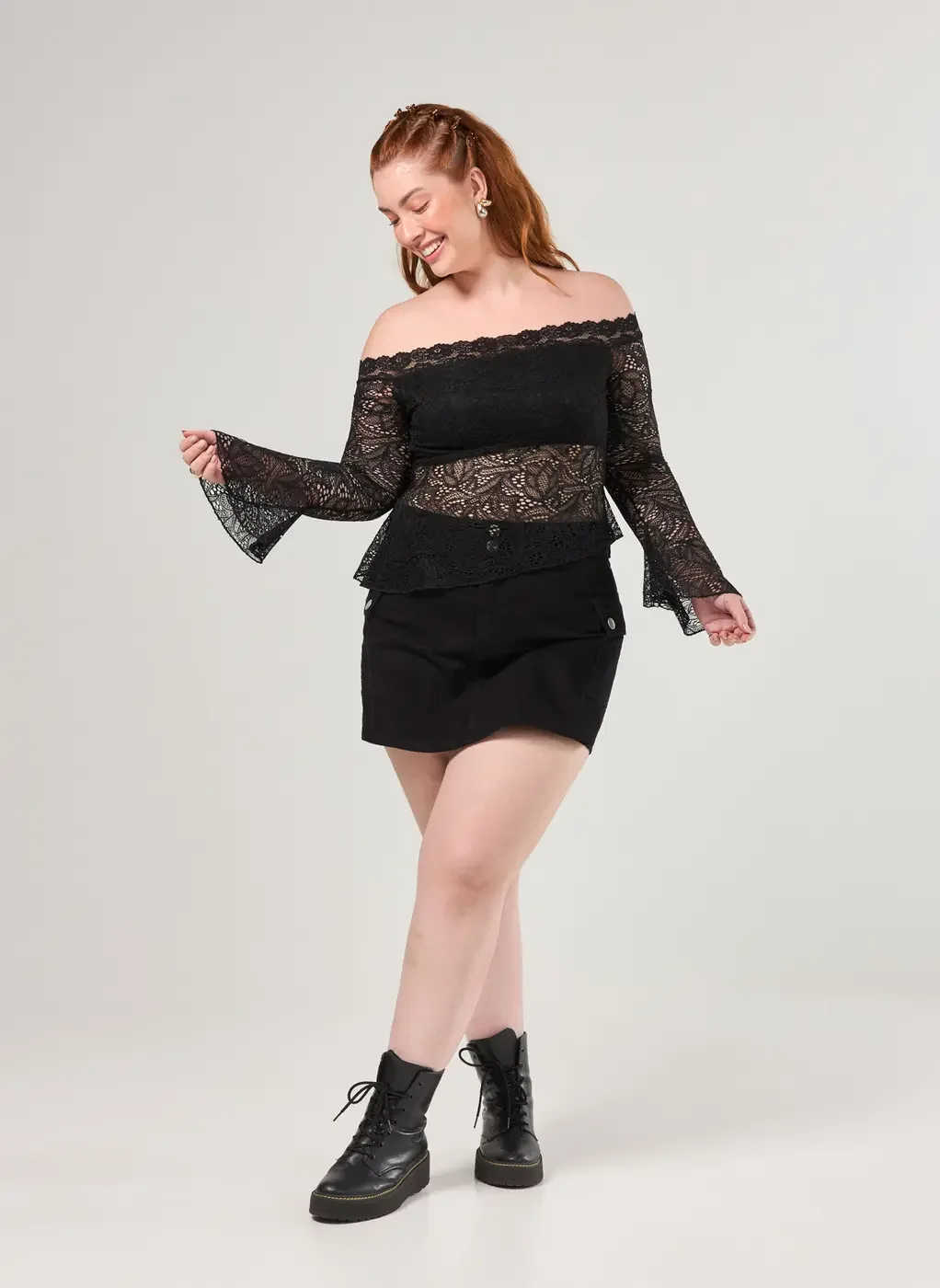 Short Saia Cargo Em Sarja