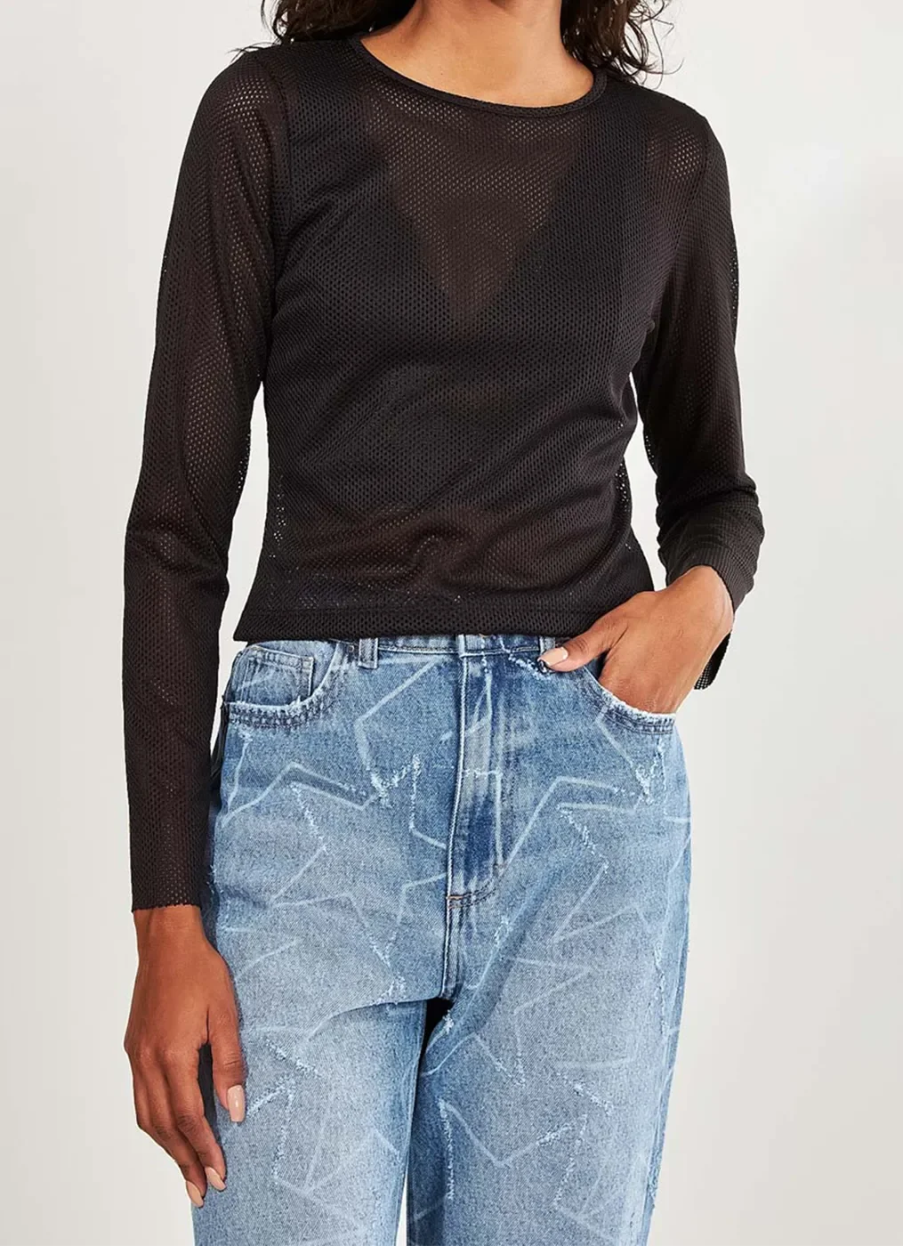 Blusa De Telinha Preta Gen Me