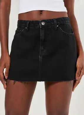 Minissaia De Cintura Baixa Jeans