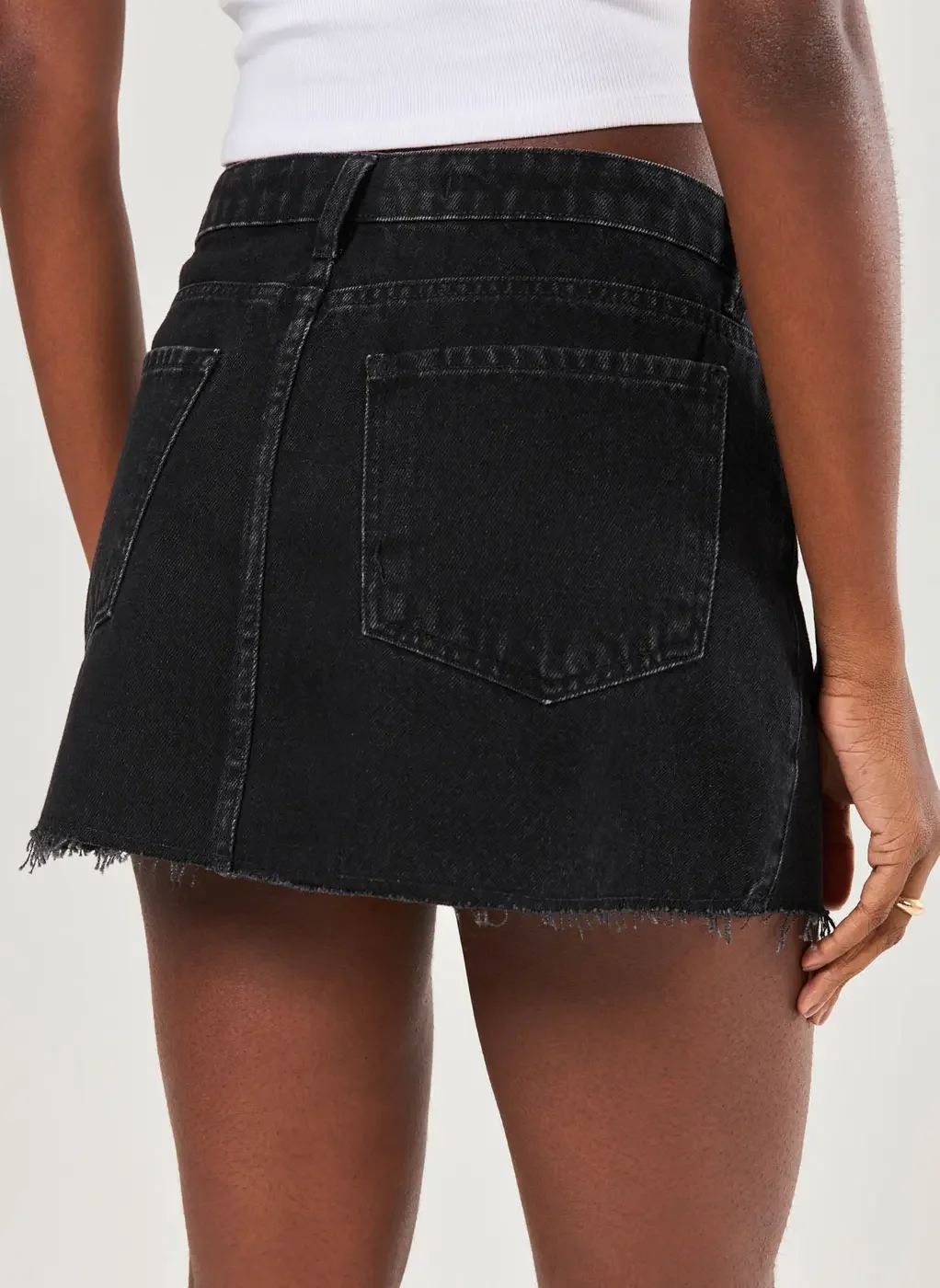 Minissaia De Cintura Baixa Jeans