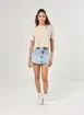 Short Saia Jeans Cintura Alta