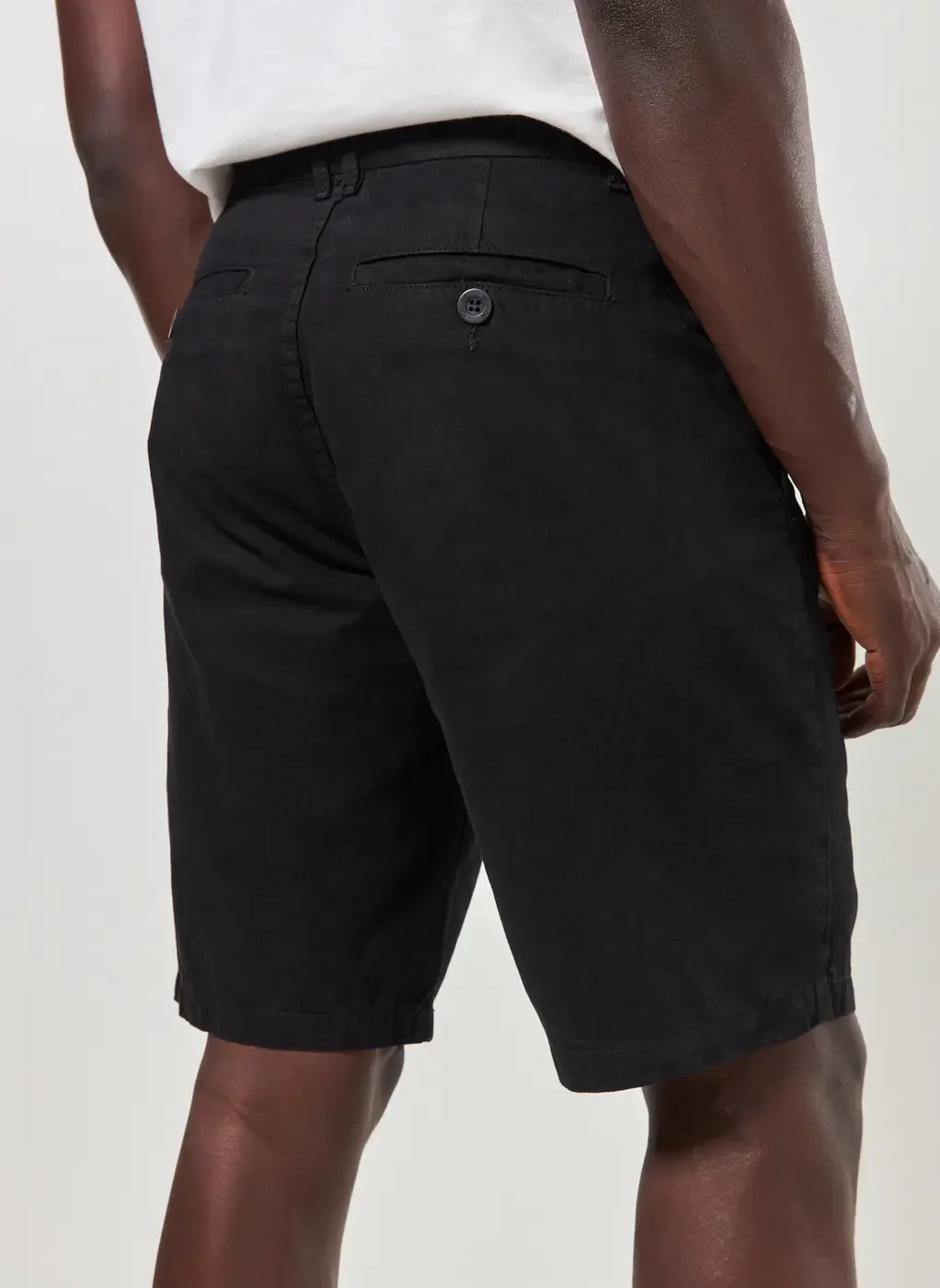 Bermuda De Sarja Preta Básica