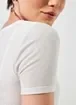 Blusa Cropped De Lurex Off-White