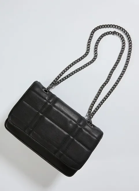 Bolsa Quadrada Alça De Corrente