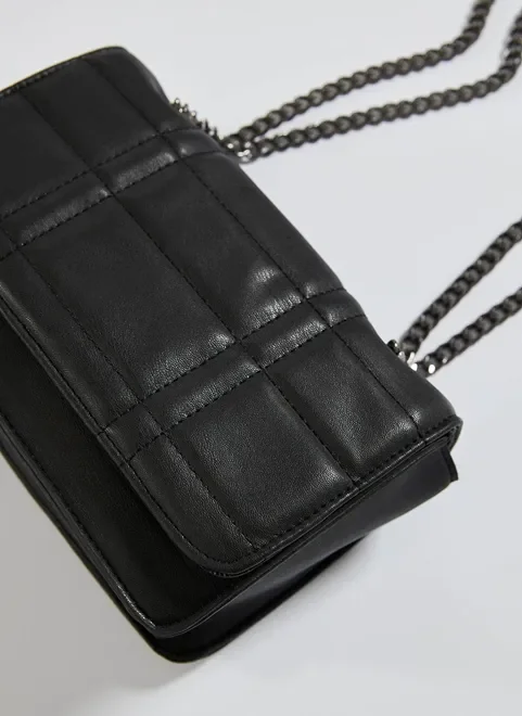 Bolsa Quadrada Alça De Corrente